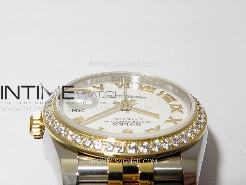 DateJust 31mm 904L SS YG AR+F Best Edition White Dial Roman Marker On 904L SS YG Jubilee Bracelet A2236