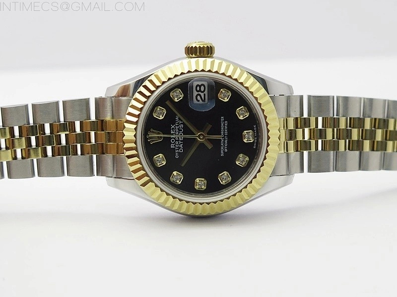 Datejust 28mm 279173 SS YG BP Best Edition Black Crystals Markers Dial on SS YG Jubilee Bracelet ETA2671