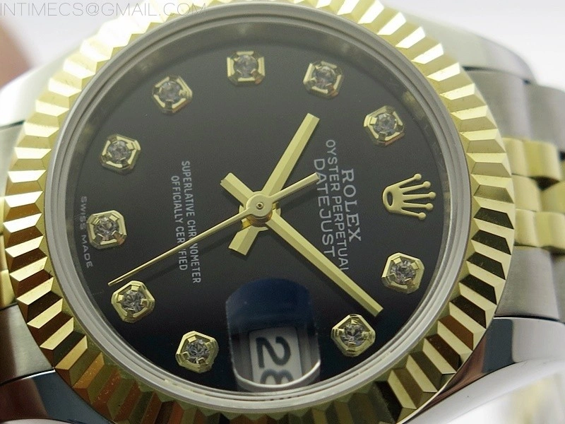 Datejust 28mm 279173 SS YG BP Best Edition Black Crystals Markers Dial on SS YG Jubilee Bracelet ETA2671