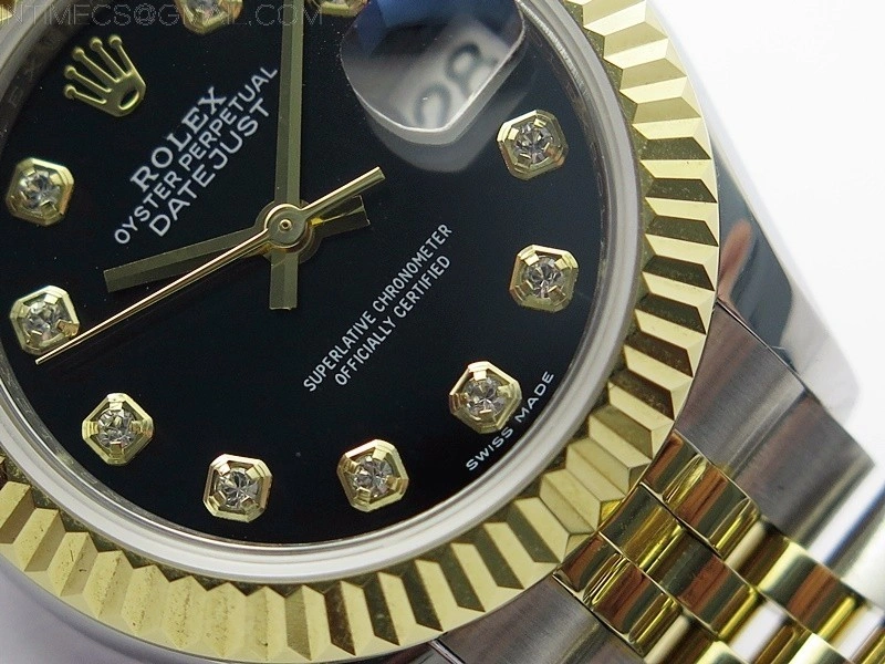 Datejust 28mm 279173 SS YG BP Best Edition Black Crystals Markers Dial on SS YG Jubilee Bracelet ETA2671