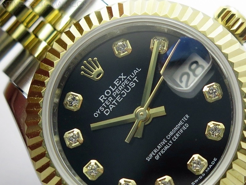 Datejust 28mm 279173 SS YG BP Best Edition Black Crystals Markers Dial on SS YG Jubilee Bracelet ETA2671