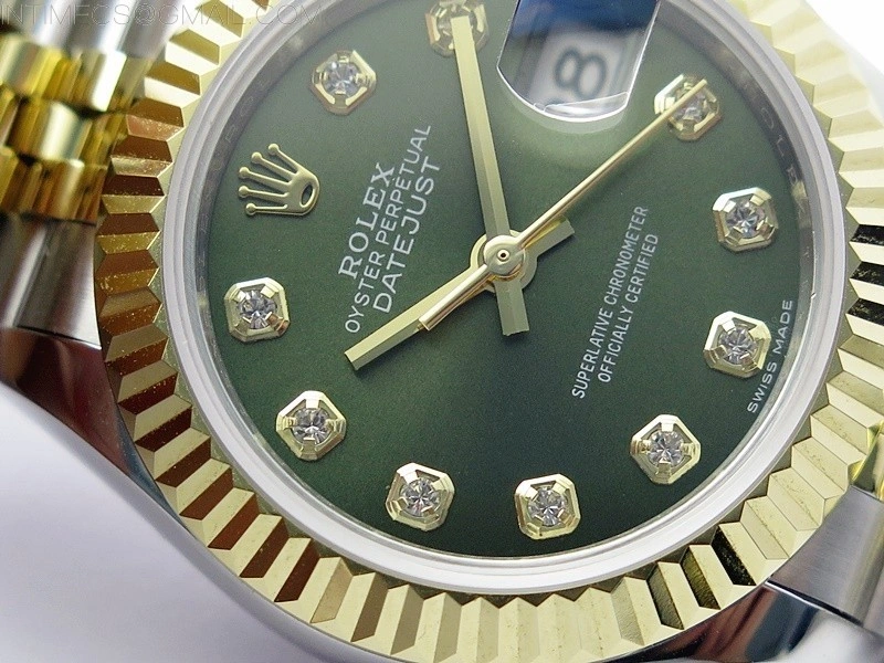 Datejust 28mm 279173 SS YG BP Best Edition Green Crystals Markers Dial on SS YG Jubilee Bracelet ETA2671