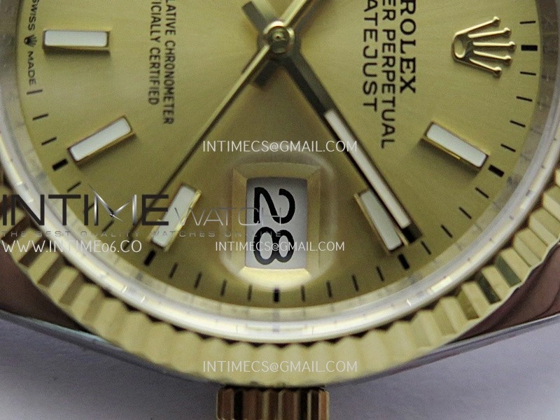 DateJust 36mm 126233 SS YG V2 QF 1:1 Best Edition Gold Dial Stick Marker On SS YG Jubilee Bracelet SH3235