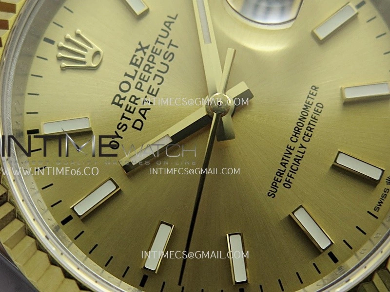 DateJust 36mm 126233 SS YG V2 QF 1:1 Best Edition Gold Dial Stick Marker On SS YG Jubilee Bracelet SH3235