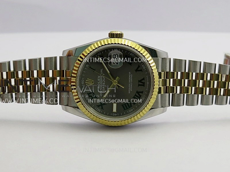 DateJust 36mm 126233 SS YG V2 QF 1:1 Best Edition Gray Dial Roman Marker On SS YG Jubilee Bracelet SH3235