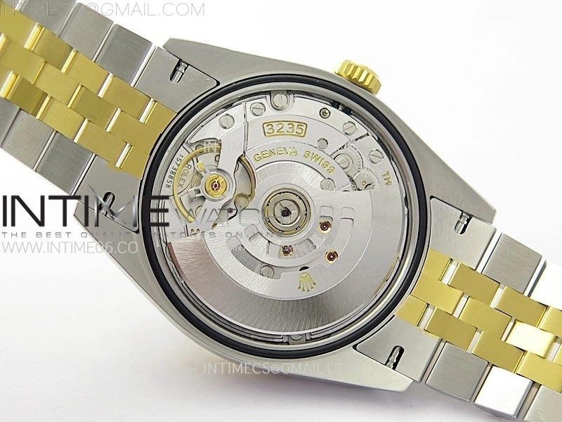 DateJust 36 SS 126233 904L SS YG VSF 1:1 Best Edition Gray Dial Green Roman Markers on Jubilee Bracelet VS3235