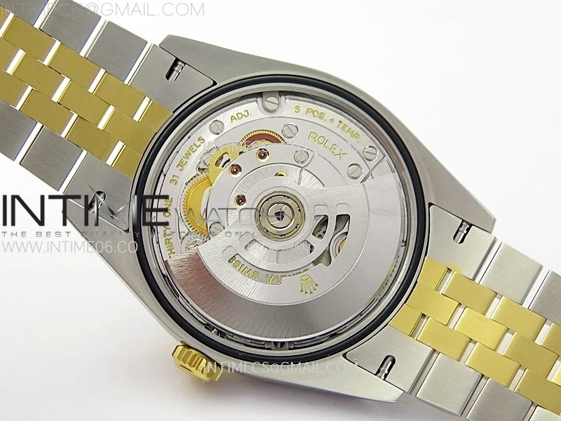 DateJust 36 SS 126233 904L SS YG VSF 1:1 Best Edition Gray Dial Green Roman Markers on Jubilee Bracelet VS3235