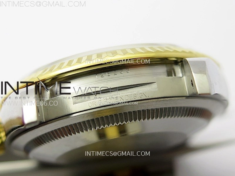 DateJust 36 SS 126233 904L SS YG VSF 1:1 Best Edition Gray Dial Green Roman Markers on Jubilee Bracelet VS3235