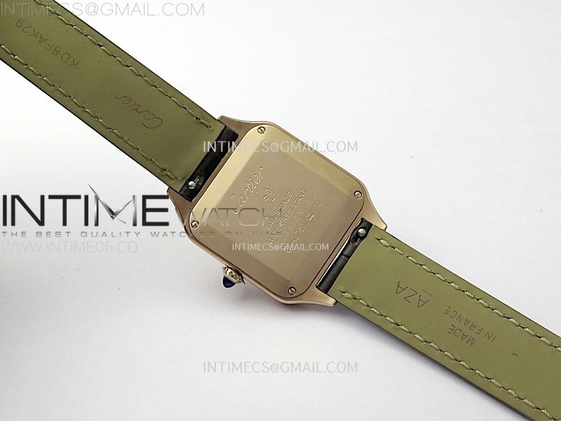 Santos Dumont 38mm RG F1F Best Edition Silver Dial on Black Leather Strap Quartz