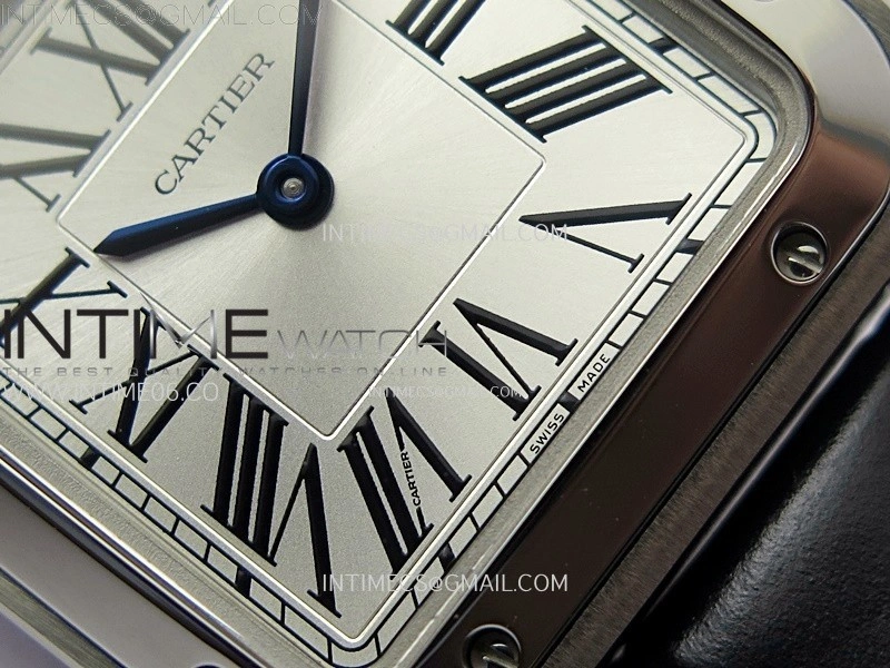 Santos Dumont 38mm SS F1F Best Edition Silver Dial on Blue Leather Strap Quartz