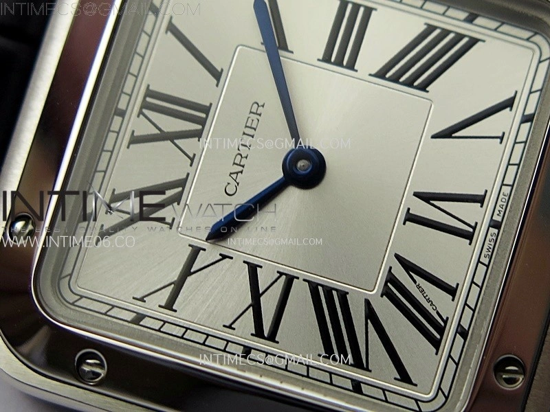 Santos Dumont 38mm SS F1F Best Edition Silver Dial on Blue Leather Strap Quartz