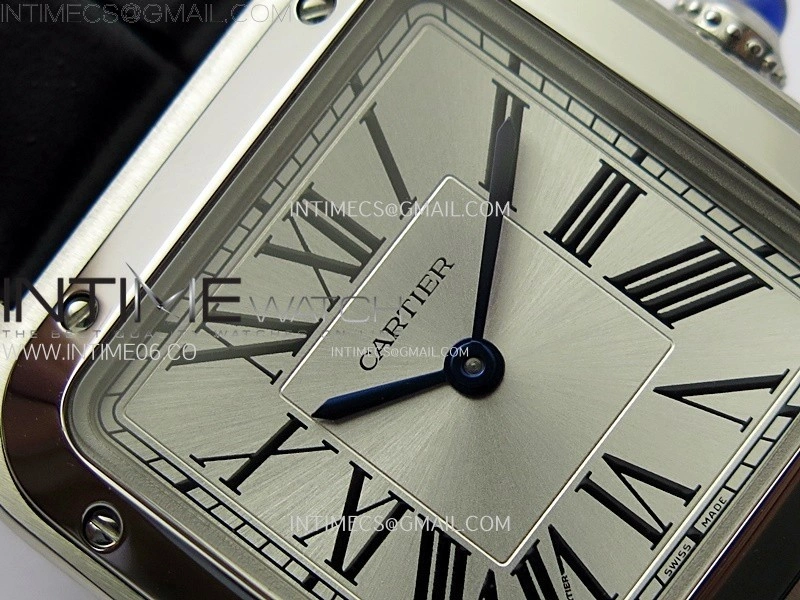 Santos Dumont 38mm SS F1F Best Edition Silver Dial on Blue Leather Strap Quartz