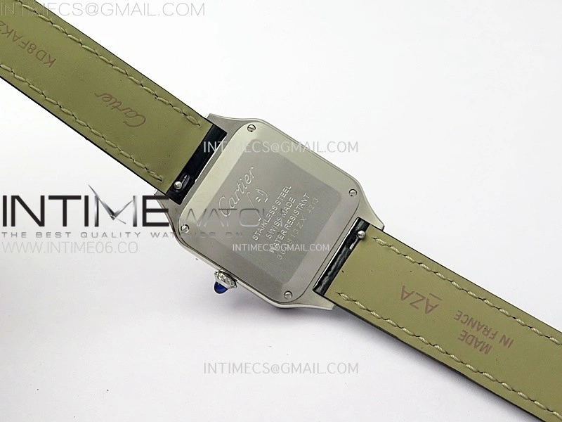Santos Dumont 38mm SS F1F Best Edition Silver Dial on Blue Leather Strap Quartz