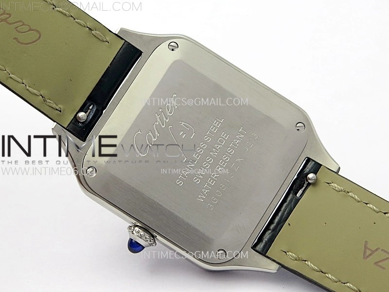 Santos Dumont 38mm SS F1F Best Edition Silver Dial on Blue Leather Strap Quartz