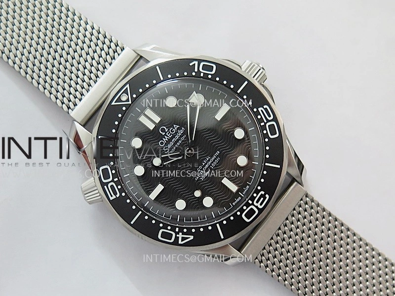 Seamaster 300M 42mm SS VSF Best Edition Black Dial On Mesh Bracelet A8806
