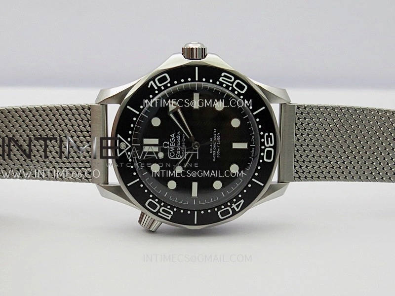 Seamaster 300M 42mm SS VSF Best Edition Black Dial On Mesh Bracelet A8806