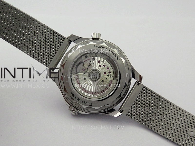 Seamaster 300M 42mm SS VSF Best Edition Black Dial On Mesh Bracelet A8806