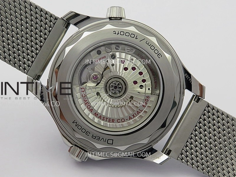 Seamaster 300M 42mm SS VSF Best Edition Black Dial On Mesh Bracelet A8806