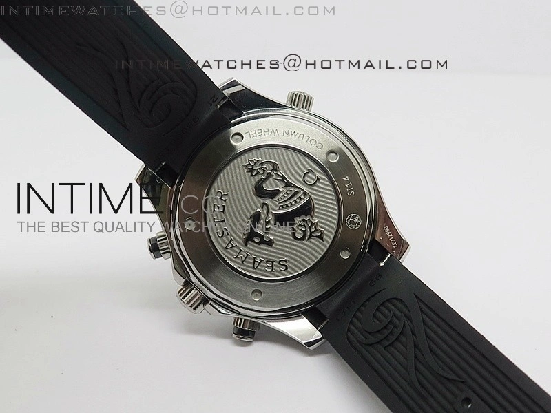 Seamaster 300m Diver SS Black Dial Black Inner Bezel on Black Rubber Strap A7750