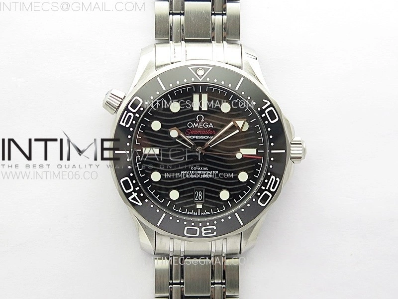Seamaster Diver 300M B50F Black Ceramic Black Dial on SS Bracelet A8800