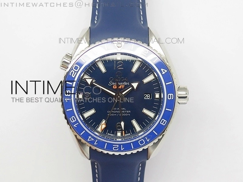 Seamaster GMT 600M Blue Dial SS On Blue Rubber Strap On A8605