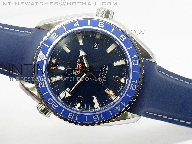 Seamaster GMT 600M Blue Dial SS On Blue Rubber Strap On A8605