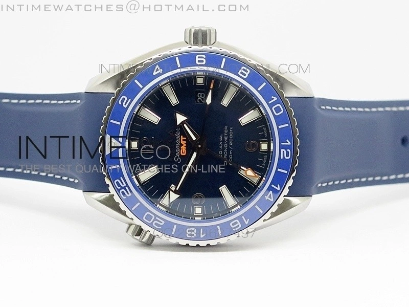 Seamaster GMT 600M Blue Dial SS On Blue Rubber Strap On A8605