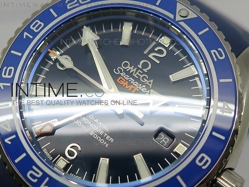 Seamaster GMT 600M Blue Dial SS On Blue Rubber Strap On A8605