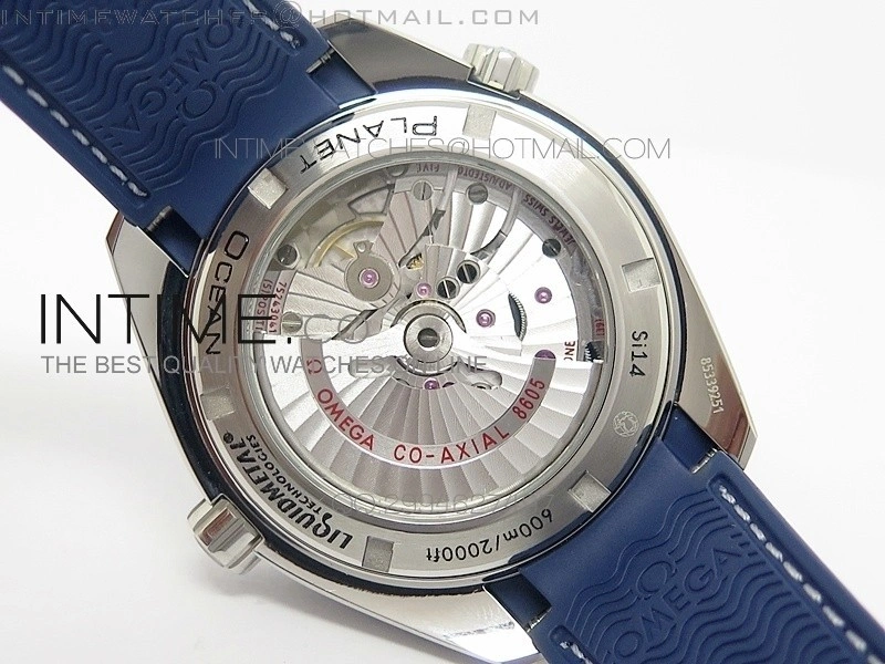 Seamaster GMT 600M Blue Dial SS On Blue Rubber Strap On A8605