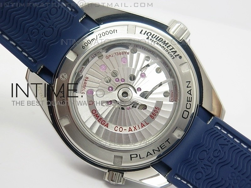 Seamaster GMT 600M Blue Dial SS On Blue Rubber Strap On A8605