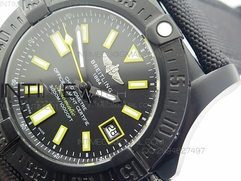 Seawolf DLC Best Edition SuperLumed Black Dial on Nylon Strap A2836