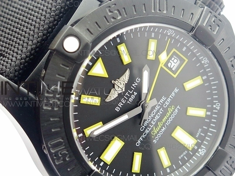 Seawolf DLC Best Edition SuperLumed Black Dial on Nylon Strap A2836