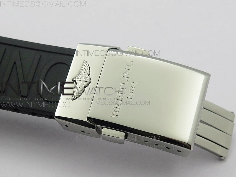 Seawolf SS 1:1 Best Edition SuperLumed Black Dial Sticks Markers on Rubber A2824