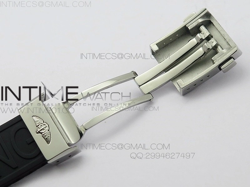 Seawolf SS 1:1 Best Edition SuperLumed Black Dial Sticks Markers on Rubber A2824