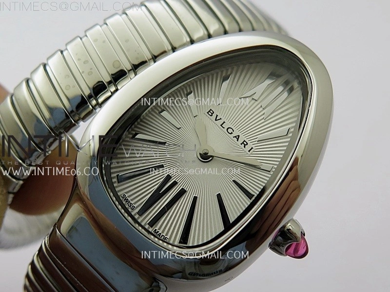 Serpenti 35mm SS BVF 1:1 Best Edition Silver Dial on SS Bracelet Ronda Quartz