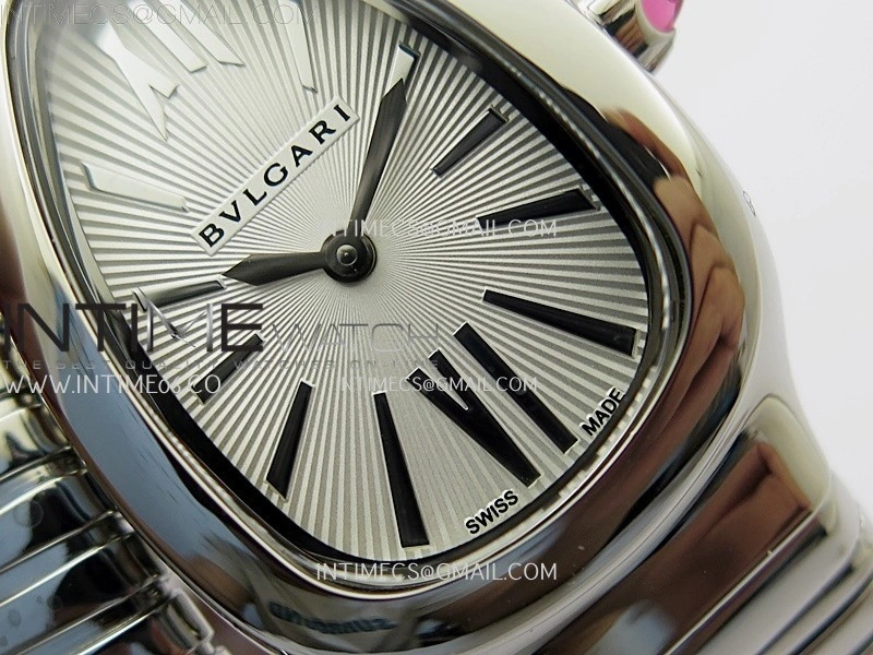 Serpenti 35mm SS BVF 1:1 Best Edition Silver Dial on SS Bracelet Ronda Quartz