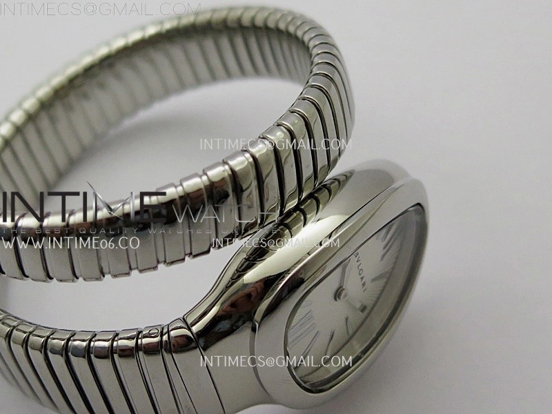 Serpenti 35mm SS BVF 1:1 Best Edition Silver Dial on SS Bracelet Ronda Quartz