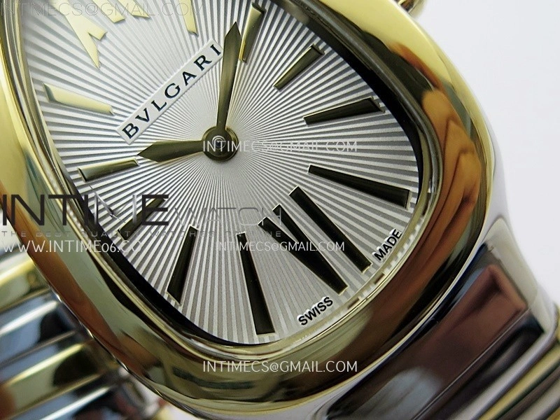 Serpenti 35mm SS YG BVF 1:1 Best Edition Silver Dial on SS YG Bracelet Ronda Quartz