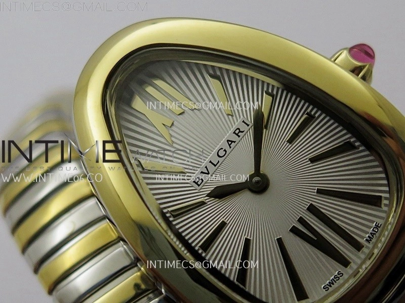 Serpenti 35mm SS YG BVF 1:1 Best Edition Silver Dial on SS YG Bracelet Ronda Quartz