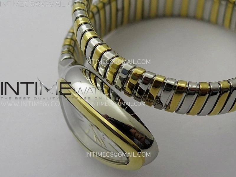 Serpenti 35mm SS YG BVF 1:1 Best Edition Silver Dial on SS YG Bracelet Ronda Quartz