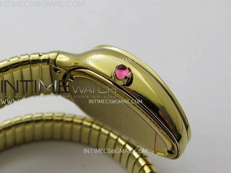 Serpenti 35mm YG BVF 1:1 Best Edition Black Dial on YG Bracelet Ronda Quartz