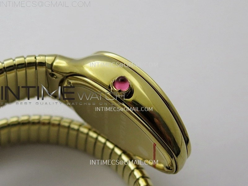 Serpenti 35mm YG BVF 1:1 Best Edition Silver Dial on YG Bracelet Ronda Quartz