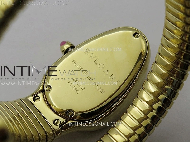 Serpenti 35mm YG BVF 1:1 Best Edition Silver Dial on YG Bracelet Ronda Quartz