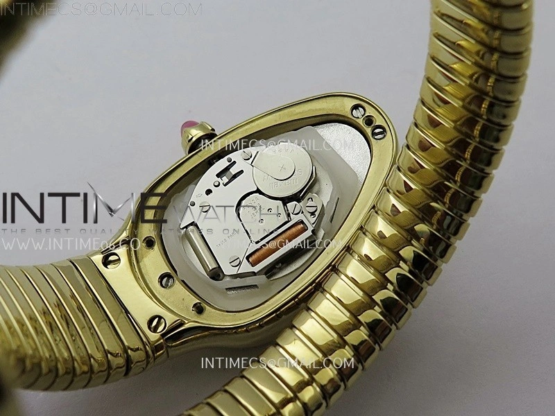 Serpenti 35mm YG BVF 1:1 Best Edition Silver Dial on YG Bracelet Ronda Quartz