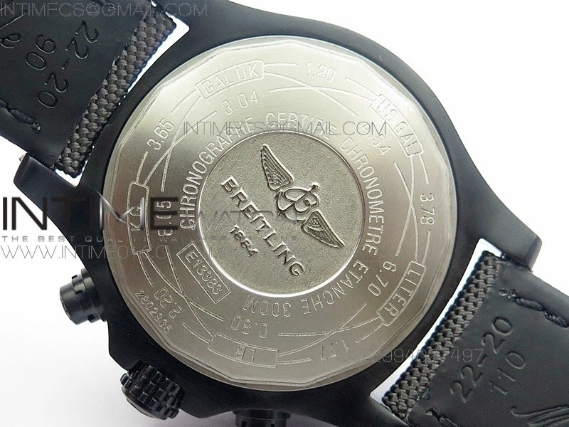 Skyland Avenger Titanium DLC 1:1 Best Edition Blue MOP Dial on Nylon Strap A7750