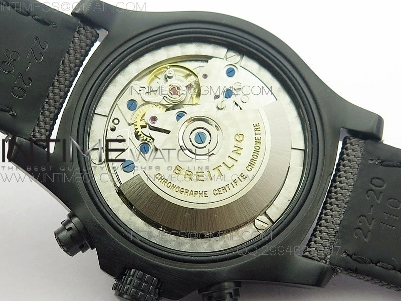 Skyland Avenger Titanium DLC 1:1 Best Edition Blue MOP Dial on Nylon Strap A7750