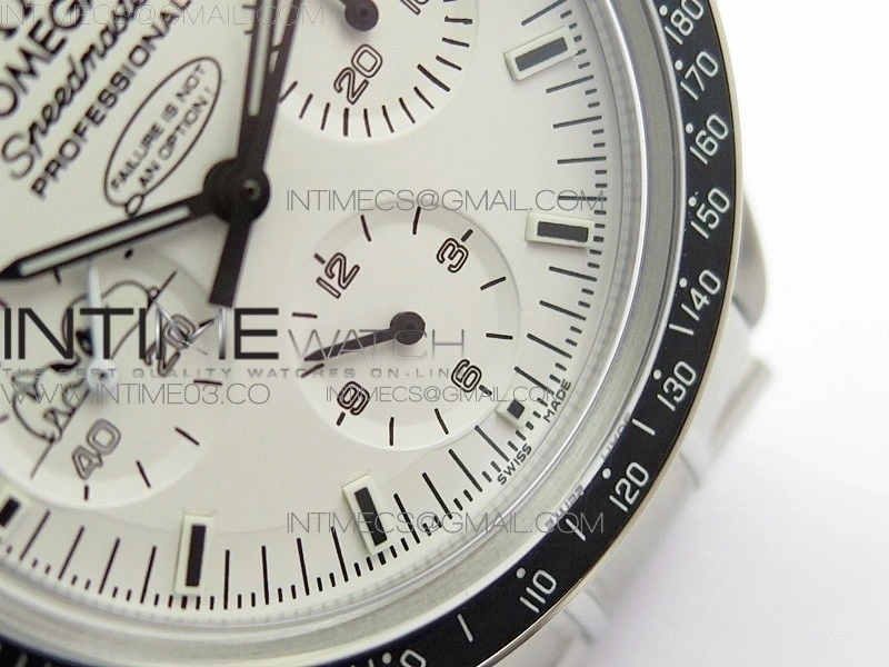 Speedmaster SS Snoopy OMF Best Edition White Dial on SS Bracelet Manual Winding Chrono Movement