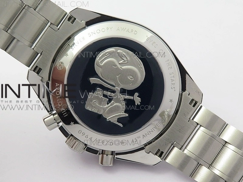Speedmaster SS Snoopy OMF Best Edition White Dial on SS Bracelet Manual Winding Chrono Movement