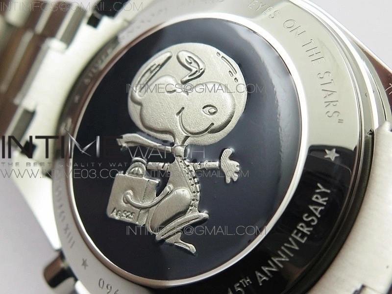 Speedmaster SS Snoopy OMF Best Edition White Dial on SS Bracelet Manual Winding Chrono Movement