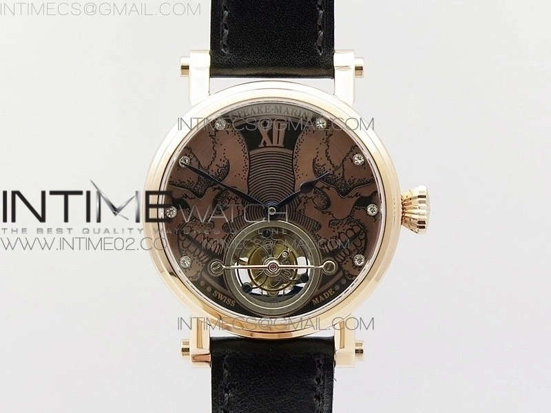 Speake-Marin RG Case RG Dial on RG Dial On Black Leather Asian EQ Tourbillon